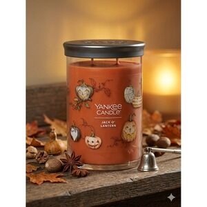 Yankee Candle Jack O' Lantern Large‎ 2-Wick Tumbler Scented Candle 20 oz Retired